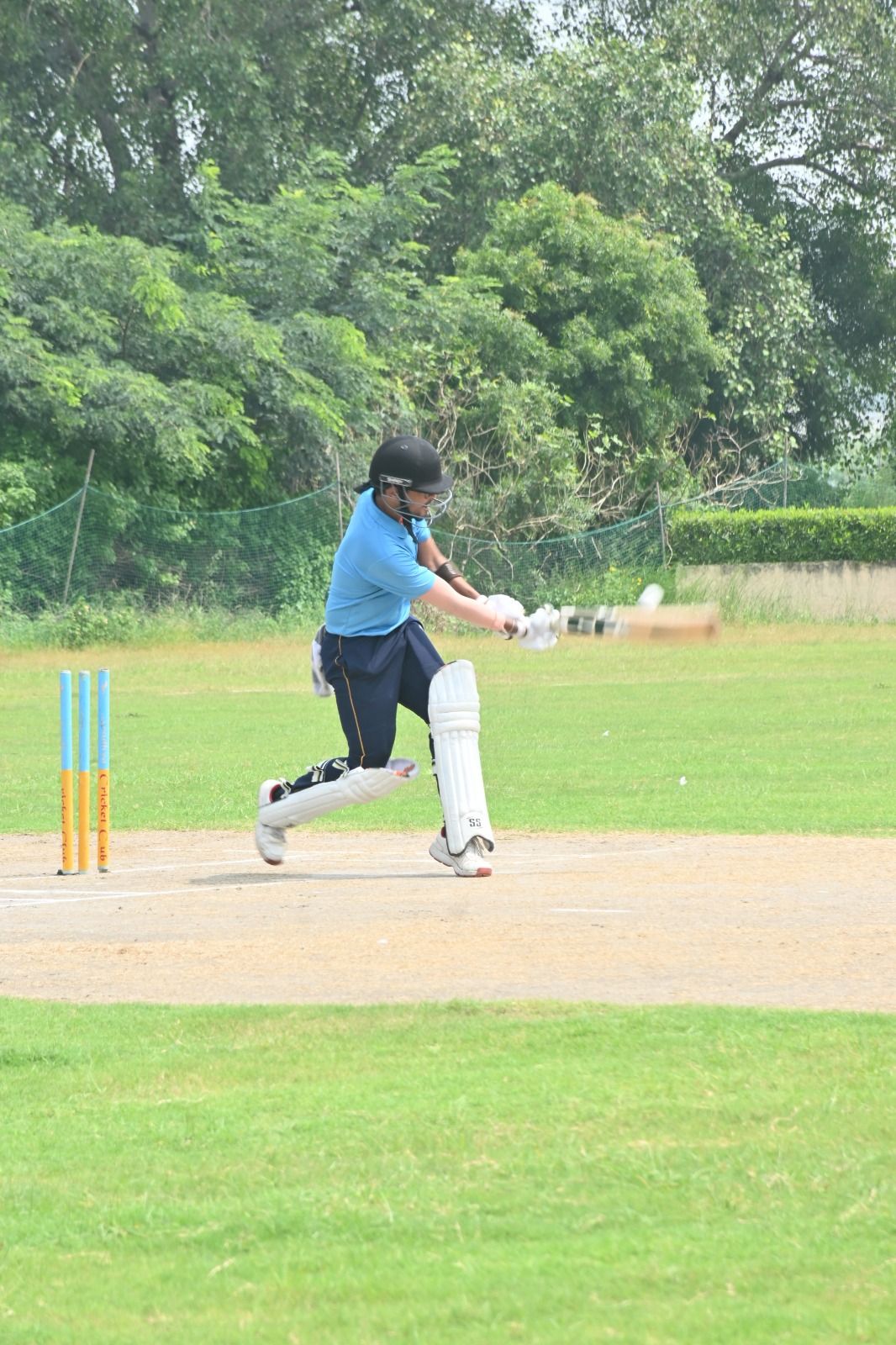Player batting in the nets at Aradhya Cricket Club